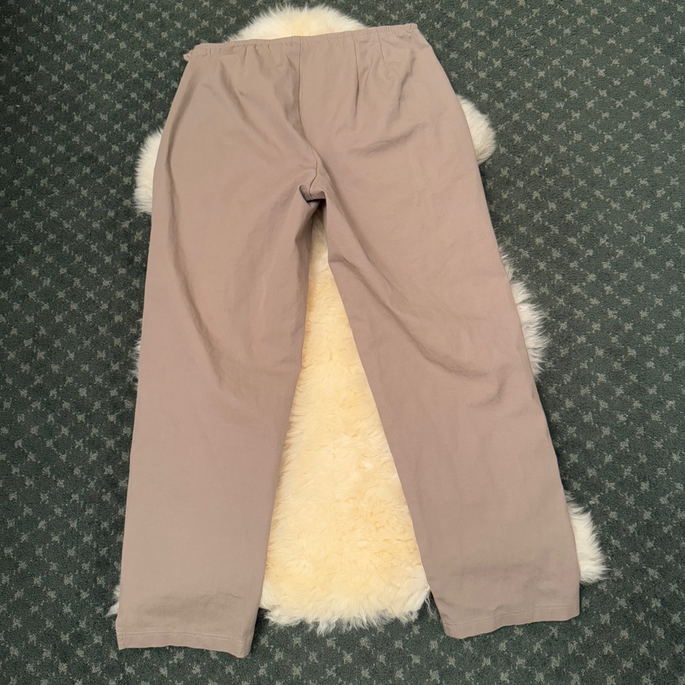 Eileen Fisher Tan Straight Leg Trouser Pants - Picture 3 of 10